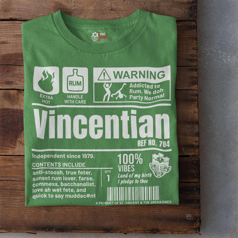 A Product of St. Vincent and The Grenadines - Vincentian Unisex T-Shirt (White Print) - Trini Jungle Juice Store