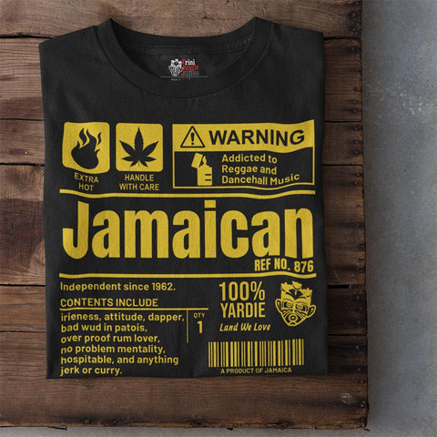 A Product of Jamaica - Jamaican Unisex T-Shirt (Yellow Print) - Trini Jungle Juice Store
