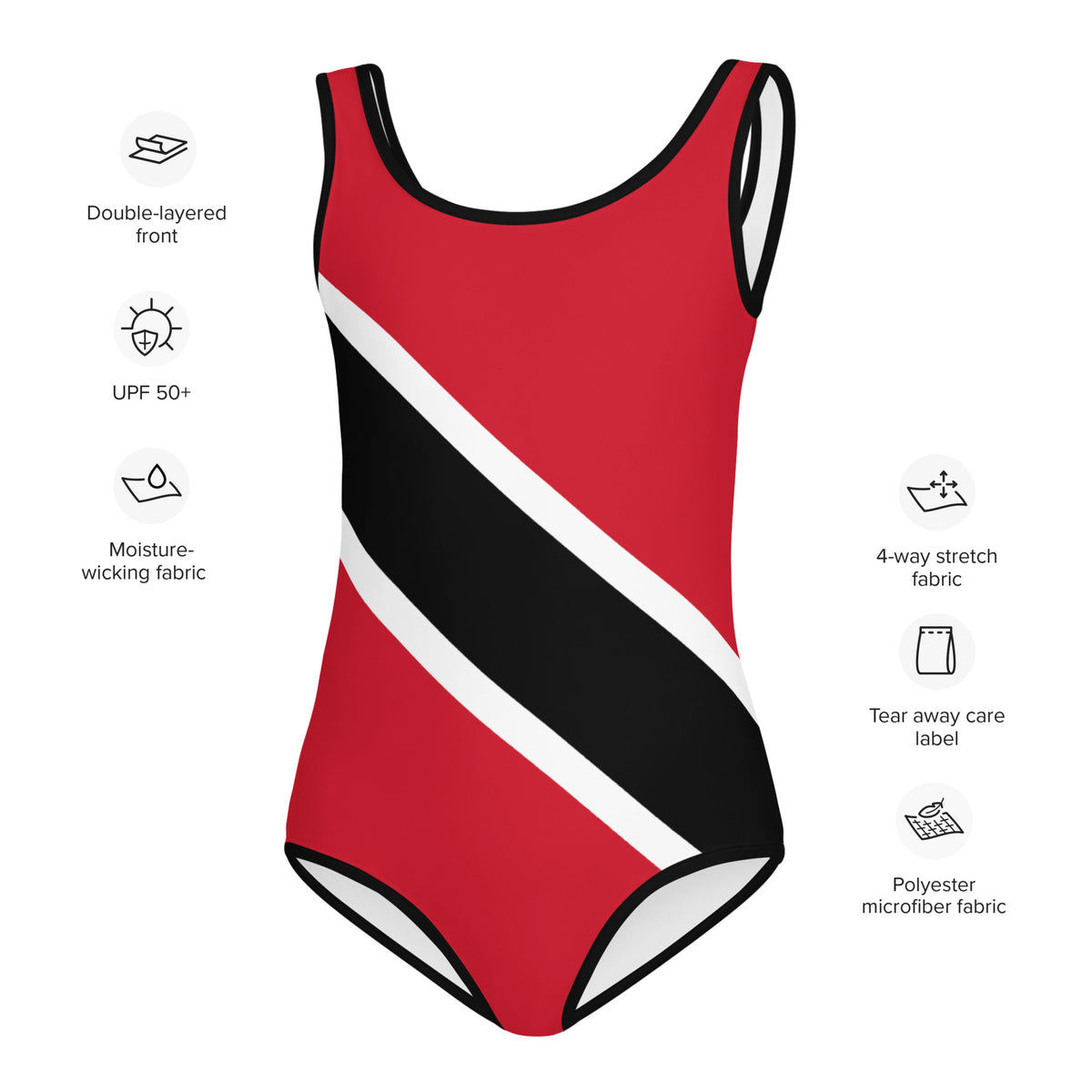Island Flag Trinidad and Tobago OnePiece Kids Swimsuit Trini