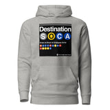 Trini Jungle Juice Transit - Destination SOCA Sweat à capuche Premium unisexe