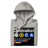Trini Jungle Juice Transit - Destination SOCA Sweat à capuche Premium unisexe