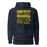 Un produit de Saint-Vincent-et-les Grenadines - Sweat à capuche Vincentien unisexe Premium (imprimé jaune)