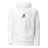 LOCAL - Trinité-et-Tobago avec coordonnées brodées unisexe premium sweat à capuche