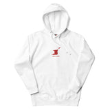 LOCAL - Trinité-et-Tobago avec coordonnées brodées unisexe premium sweat à capuche
