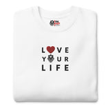 Caribbean Rich - Love Your Life Embroidered Unisex Premium Sweatshirt