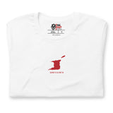 LOCAL - Trinité-et-Tobago avec coordonnées (rouge) T-shirt unisexe