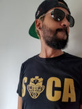 Choose LOVE and SOCA - SOCA Unisex T-Shirt (GOLD) - Trini Jungle Juice Store