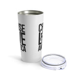 Choose LOVE and SOCA Tumbler (White 20 oz) - Trini Jungle Juice Store