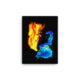 Traditional Mas Characters - Jab Molassie Canvas Print