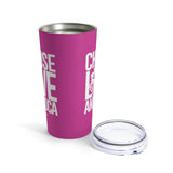 Choose LOVE and SOCA Tumbler (Pink 20 oz) - Trini Jungle Juice Store