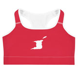 LOCAL - Soutien-gorge de sport pour femmes de Trinité-et-Tobago (rouge)