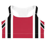 Island Flag - Soutien-gorge de sport abstrait pour femmes de Trinité-et-Tobago