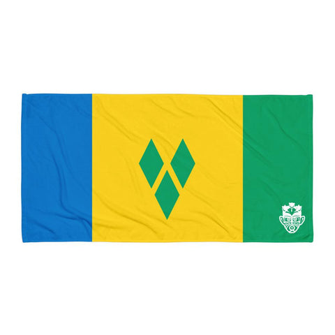 Beach Towel - St. Vincent and The Grenadines Flag - Trini Jungle Juice Store