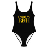 Caribbean Rich - Maillot de bain une pièce (imprimé doré)