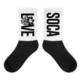 Choisissez LOVE et SOCA - Chaussettes (Imprimé Noir)