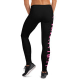 Caribbean Rich - Leggings pour femmes (noir avec imprimé rose)