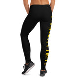 Caribbean Rich - Leggings pour femmes (noir avec imprimé doré)