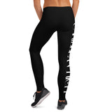 Caribbean Rich - Leggings pour femmes (noir avec imprimé blanc)