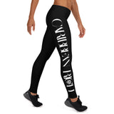 Caribbean Rich - Leggings pour femmes (noir avec imprimé blanc)