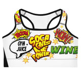 Soca Gives Me Power - Soutien-gorge de sport pour femme (Blanc)