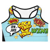 Soca Gives Me Power - Soutien-gorge de sport pour femme (Bleu)