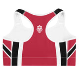 Island Flag - Soutien-gorge de sport abstrait pour femmes de Trinité-et-Tobago