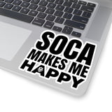 Soca Makes Me Happy Sticker - Trini Jungle Juice Store