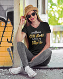 Caribbean Rich - Girl Boss T-shirt col V