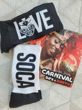 Choisissez LOVE et SOCA - Chaussettes (Imprimé Noir)