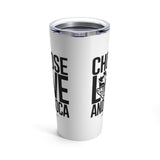 Choose LOVE and SOCA Tumbler (White 20 oz) - Trini Jungle Juice Store