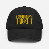 Caribbean Rich - Distressed Dad Hat (Gold Logo)