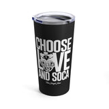 Choose LOVE and SOCA Tumbler (Black 20 oz) - Trini Jungle Juice Store