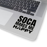 Soca Makes Me Happy Sticker - Trini Jungle Juice Store