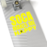 Soca Makes Me Happy Sticker (Yellow) - Trini Jungle Juice Store