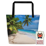 Island Vibes - "Life's A Beach" Large Beach Bag - Trini Jungle Juice Store