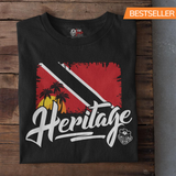 Heritage - Trinidad and Tobago Men's Premium Fitted T-Shirt (Black) - Trini Jungle Juice Store