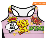 Soca Gives Me Power - Women's Sports Bra (Pink)