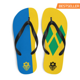 Island Flag - St. Vincent and The Grenadines Flip Flops - Trini Jungle Juice Store
