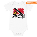 Heritage - Trinidad and Tobago Baby One Piece (White) - Trini Jungle Juice Store