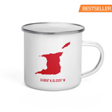 LOCAL - Trinidad and Tobago Enamel Mug w/ Coordinates (12 oz)