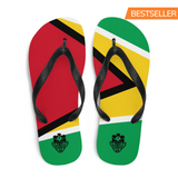 Island Flag - Guyana Flip Flops - Trini Jungle Juice Store