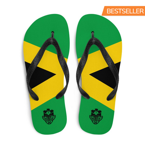 Island Flag - Jamaica Flip Flops - Trini Jungle Juice Store