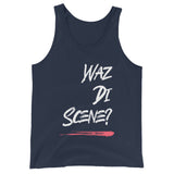 Caribbean Sayings - Waz Di Scene Unisex Tank Top
