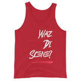 Caribbean Sayings - Waz Di Scene Unisex Tank Top