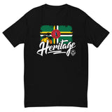 Heritage - Dominica Men's Premium Fitted T-Shirt (Black) - Trini Jungle Juice Store