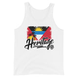 Heritage - Antigua and Barbuda Unisex Tank Top (White) - Trini Jungle Juice Store