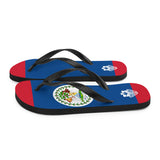 Island Flag - Belize Flip Flops - Trini Jungle Juice Store