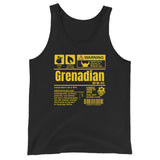 A Product of Grenada - Grenadian Unisex Tank Top (Yellow Print) - Trini Jungle Juice Store