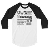 A Product of Trinidad and Tobago - Trinbagonian Unisex 3/4 Sleeve Raglan Shirt - Trini Jungle Juice Store