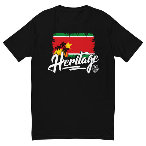 Heritage - Guadeloupe Men's Premium Fitted T-Shirt (Black) - Trini Jungle Juice Store